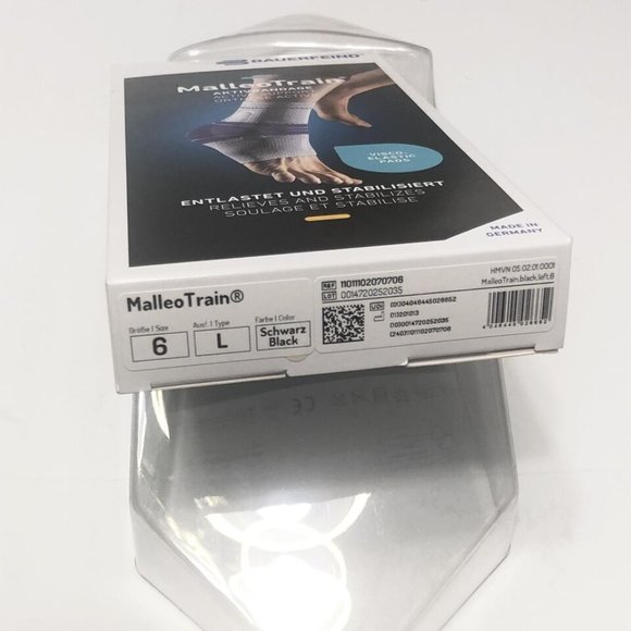 Bauerfeind Malleotrain Left Brace Ankle Support Size 6 Black NEE Bandage Support - Picture 4 of 4